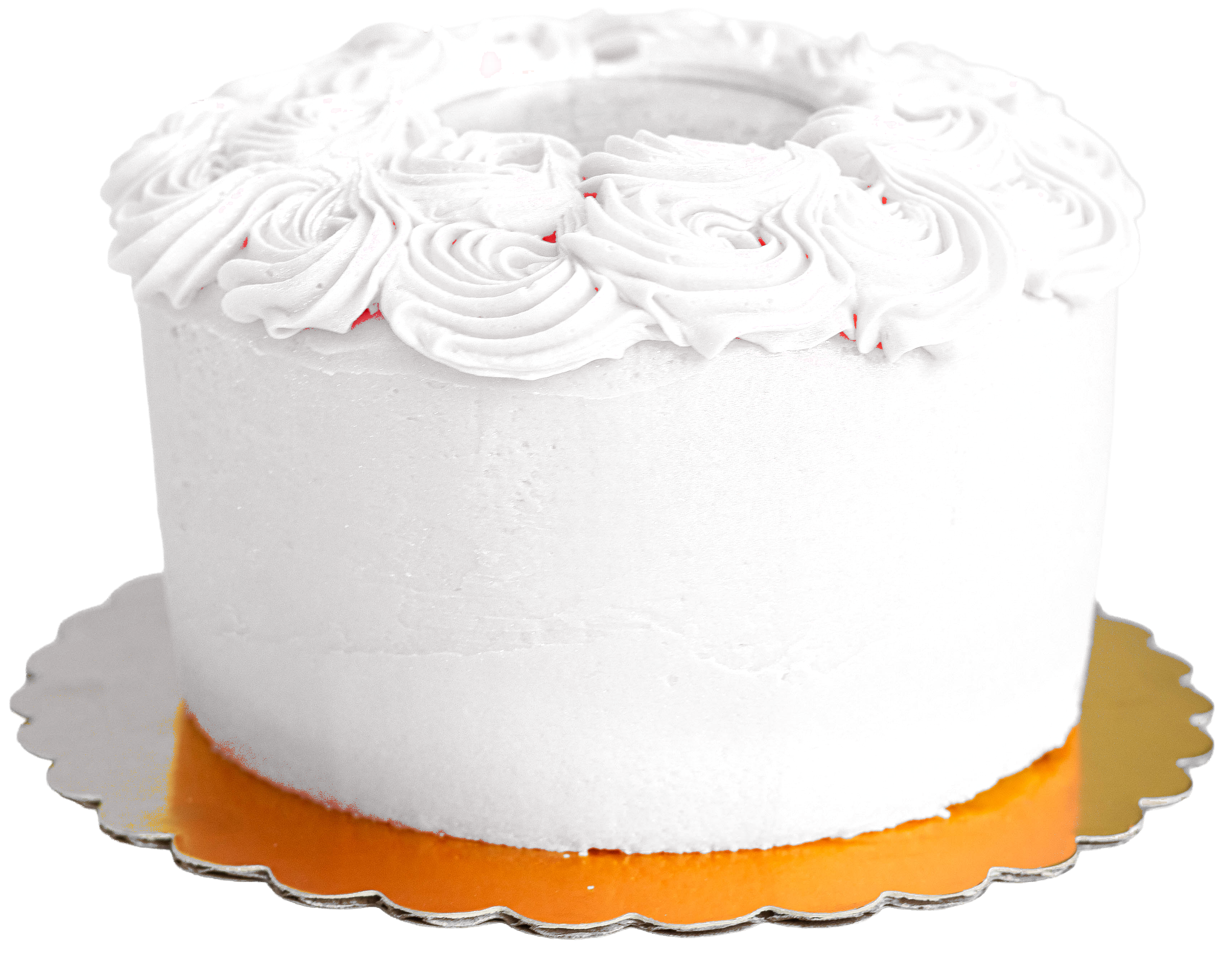 Vanilla personal cake with white frosting